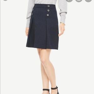 Ann Taylor Tweed Aline Button Front Skirt